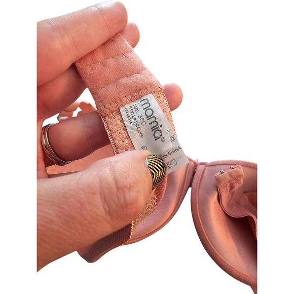 Vintage Y2K Mamia Womens Sz 36C Light Pink T Shirt Bra Cotton - Picture 4 of 4